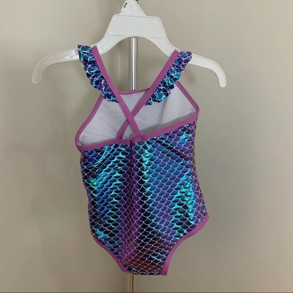 New Girls Mermaid One Piece Swimsuit Size 2T